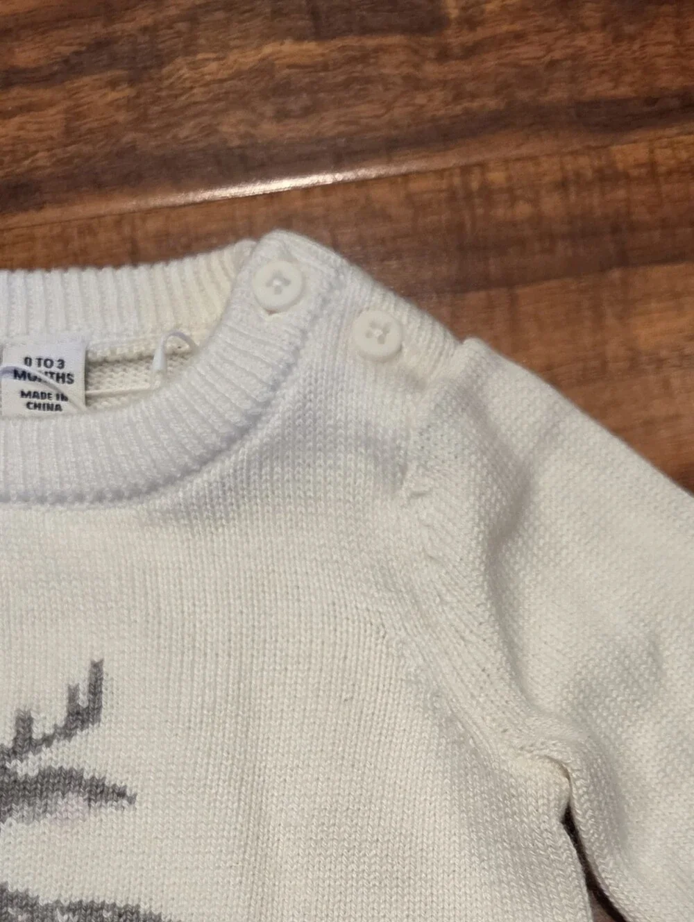 Janie and Jack NWT 0-3 months ivory/gray fair isle reindeer sweater & pants set